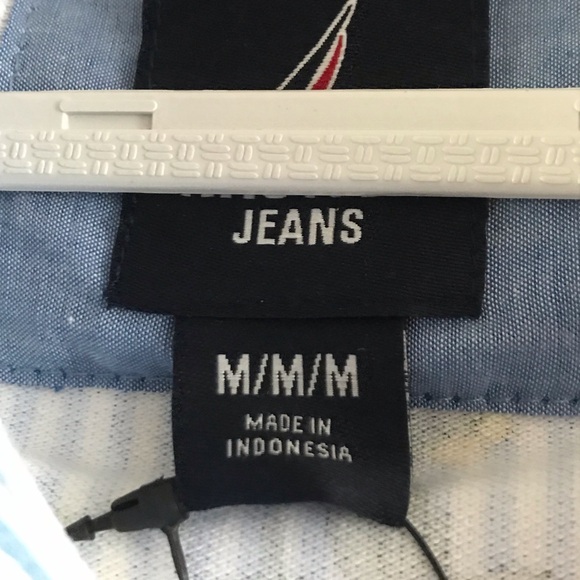 Nautica Blue and White Striped Women’s Short Sleeve Tee - Picture 2 of 2